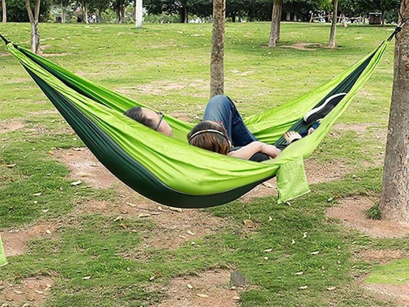 Portable Green Parachute Hammock