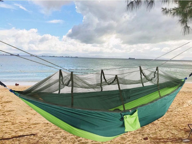 Outdoor Parachute Nylon Hammock with Mosquito Net