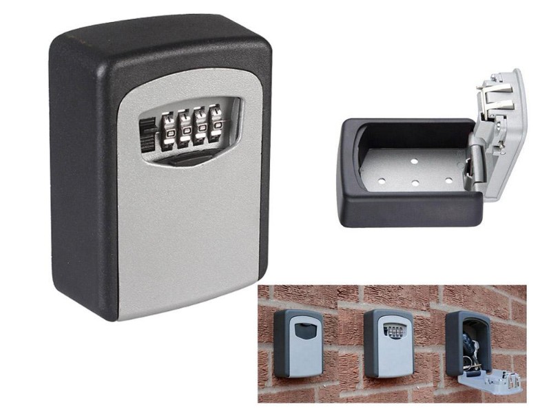 Wall Mount Safe Key Box with Combination Lock