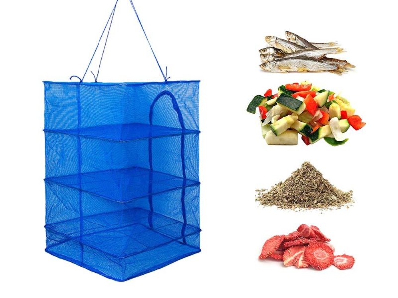 Fish Dry Rack 65CM 3 Tiers Mesh Hanging Dryer Net Herd Fish Drying Rack - NZ$10.5 ...