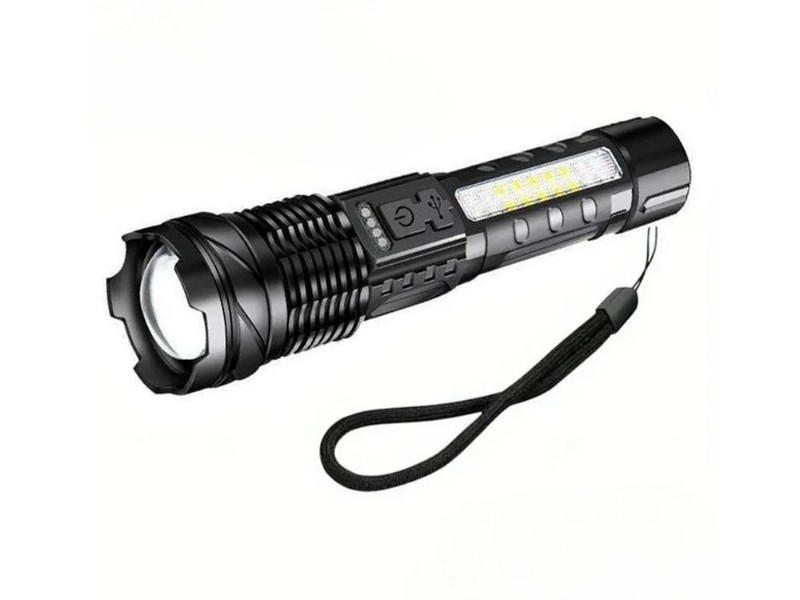 Rechargeable LED Flashlight & Spotlight, 7 Light Modes