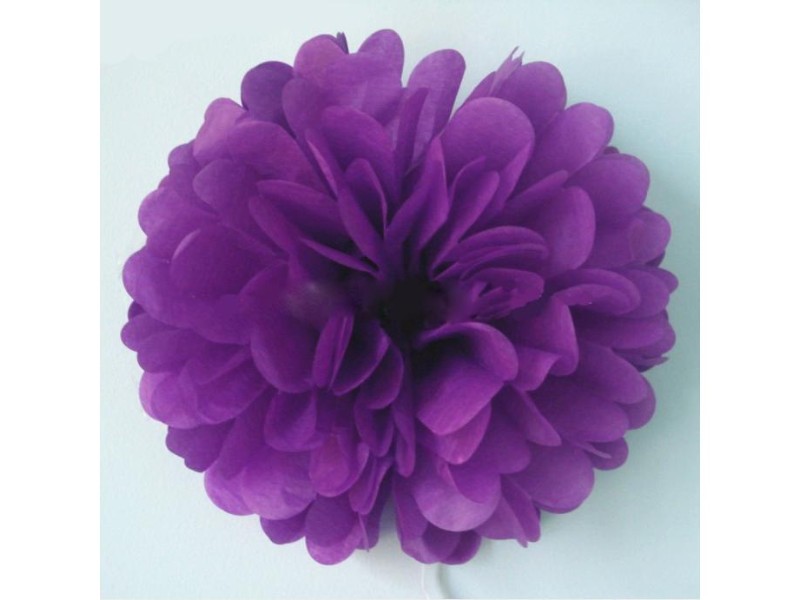 Paper Flower 38cm Purple