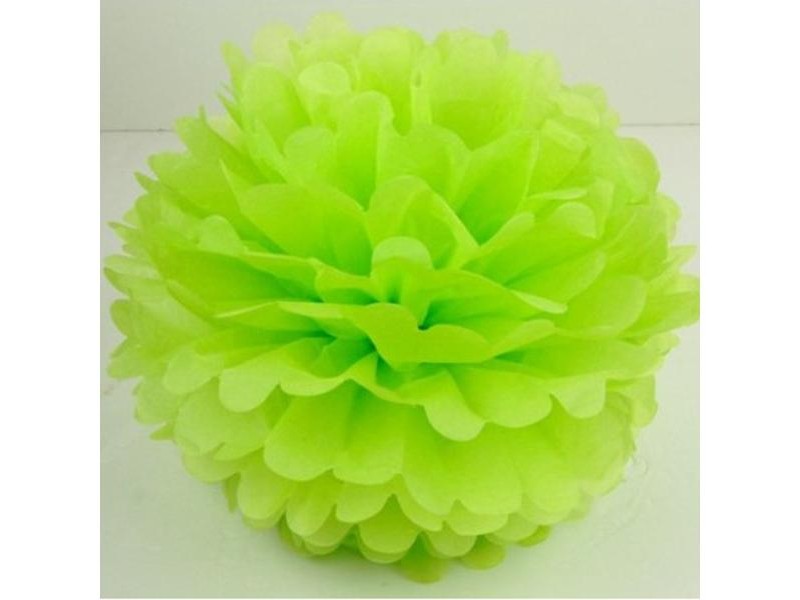5 x Apple Green Tissue Paper Pom Pom Wedding Decoration