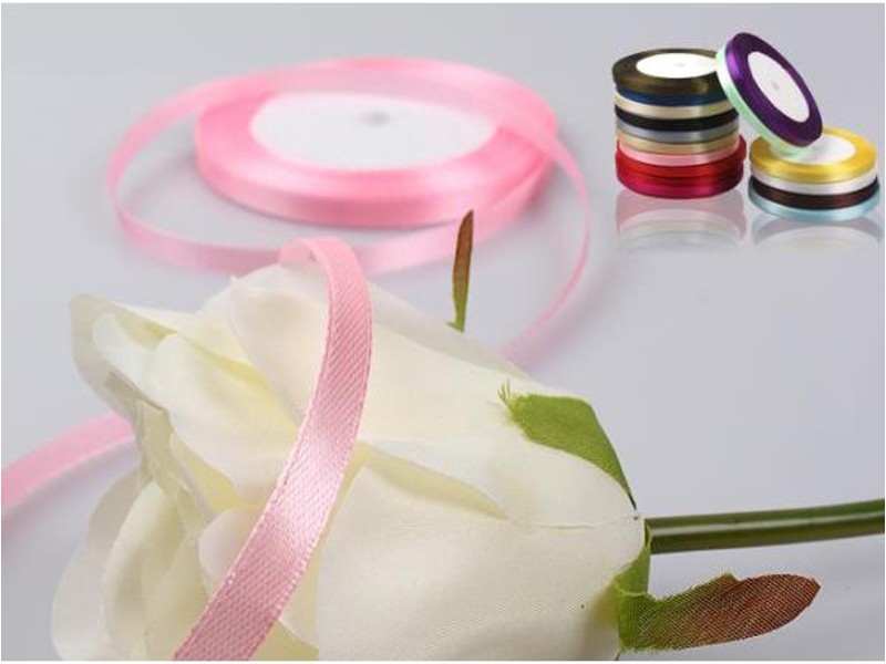 Satin Ribbon,Baby Pink 12mm(W) X 22.5m(L)