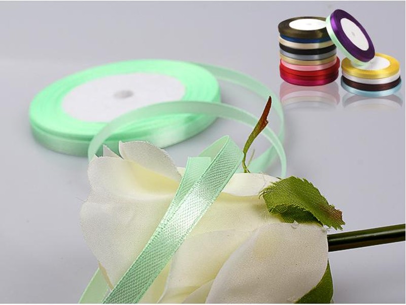Satin Ribbon,Light Green 6mm(W) X 22.5m(L)