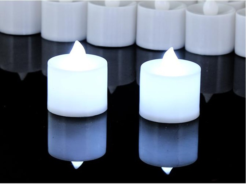 LED Tea Light Candles 24pcs White Light