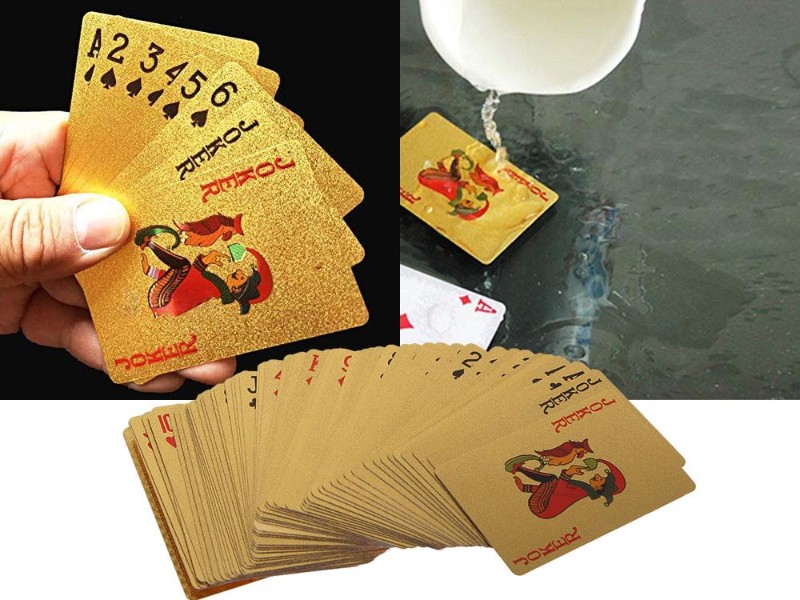 Gold Foil Plated Playing Cards Poker Cards