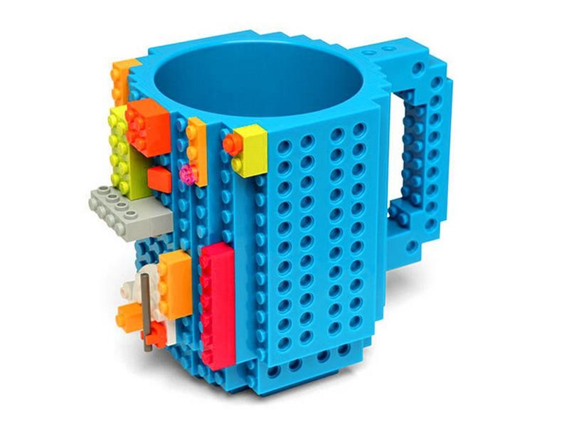 Creative Build-On Brick Mug - Blue