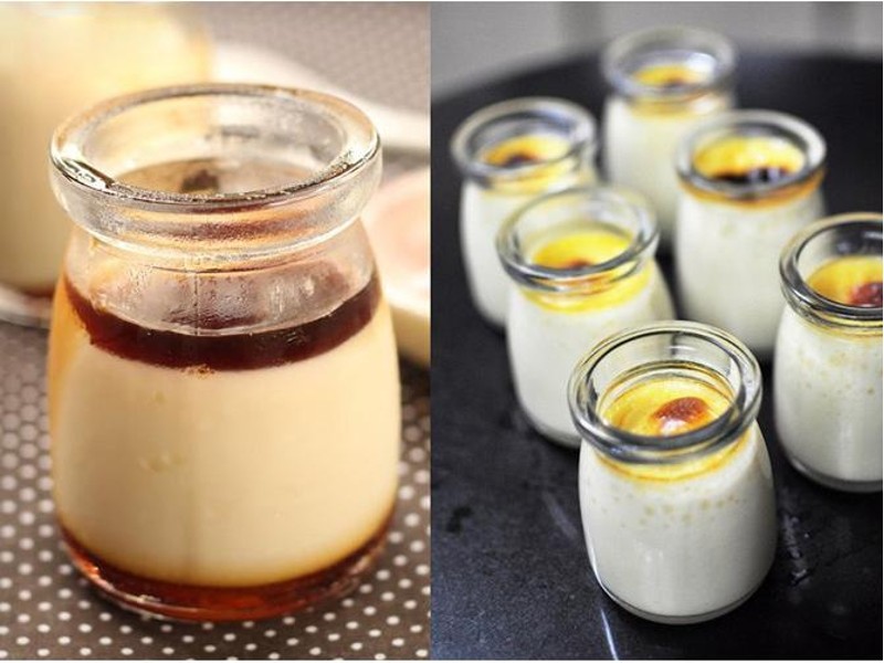 10 x 100ml Pudding / Milk Glass Bottles