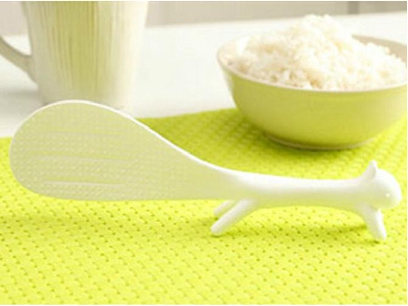 Creative Squirrel Table Rice Scoop Ladle - White