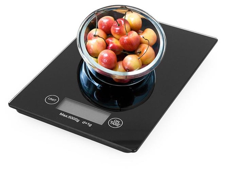 Digital Kitchen Scales 5Kg Black Batteries Included