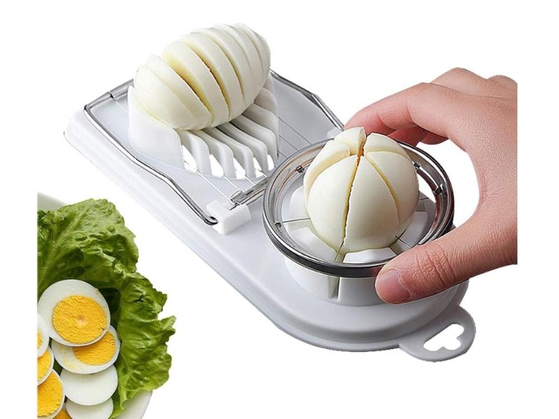 Stainless Steel Egg Slicer 2-in-1 Multi-Cut Tool