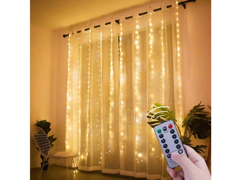 LED Curtain Lights Curtain String Lights  300LED