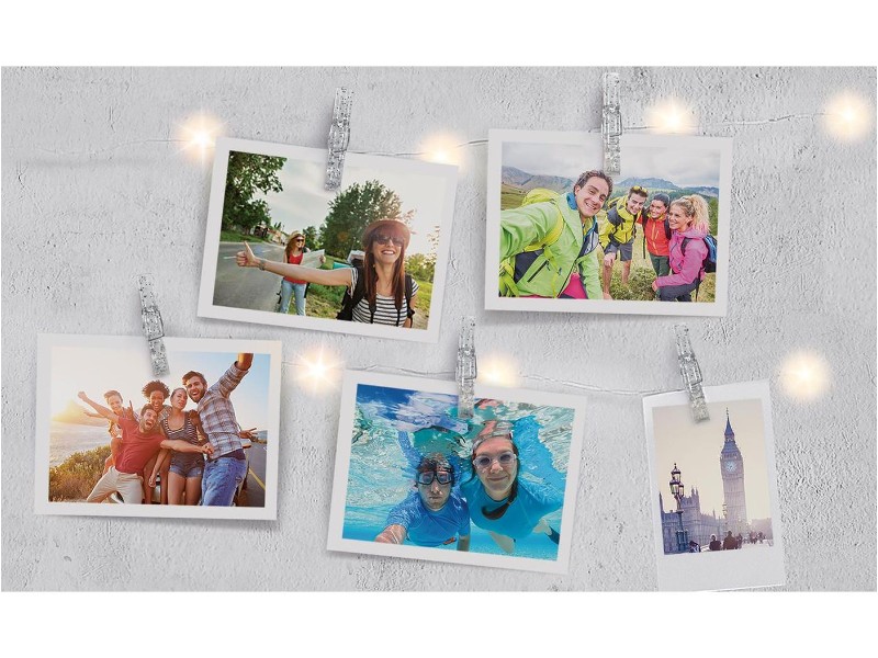String Light with 16 Photo Clips - Transparent
