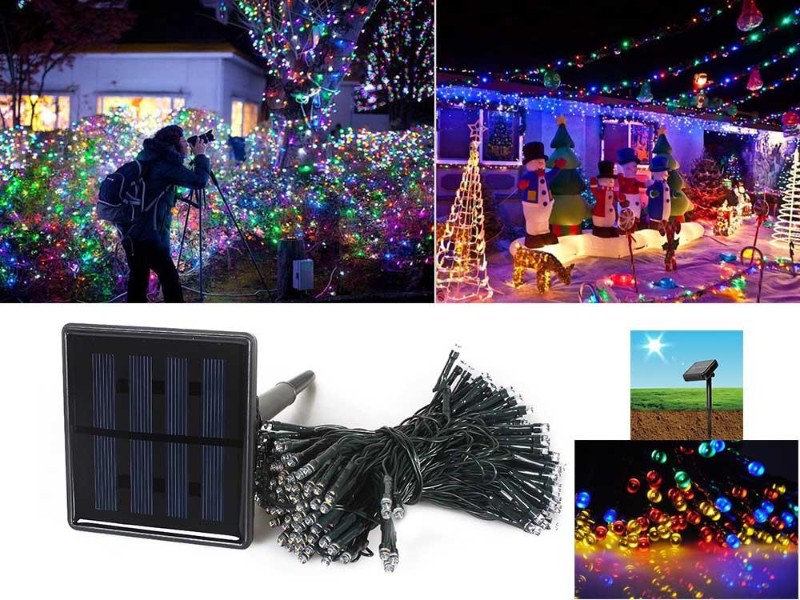 22m Lights Solar Fairy String Party Decor Lights Multi Color
