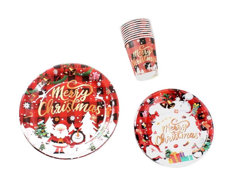 Disposable Paper Cutlery Set 30pcs Christmas Deco
