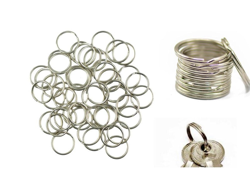 50pcs Nickle Plated Metal Key Rings