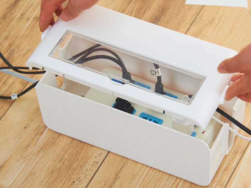 White Large Power Cable Organizer
