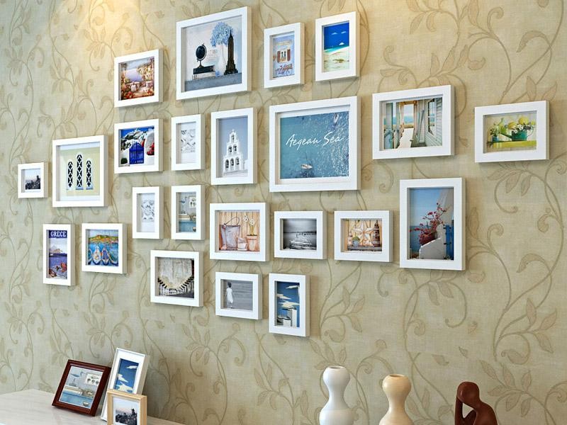 Wooden Photo Frames Wall 23 Pieces Set Combo
