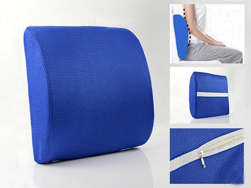 Memory Foam Lumbar Cushion - Blue