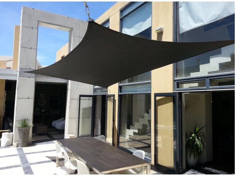 Black High Density Polyethylene Sun Shade Sail 3mx4m