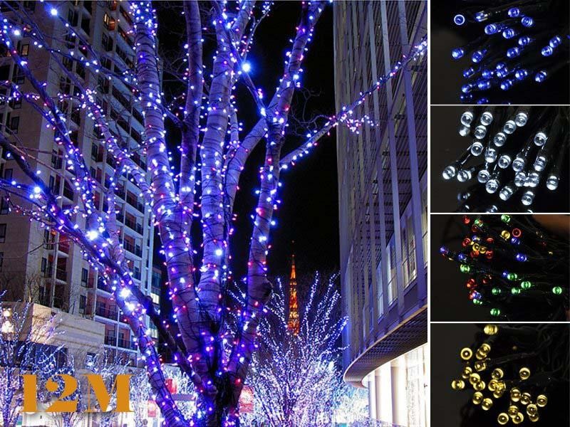 12m Water-Resistant LED Solar-Powered Lights