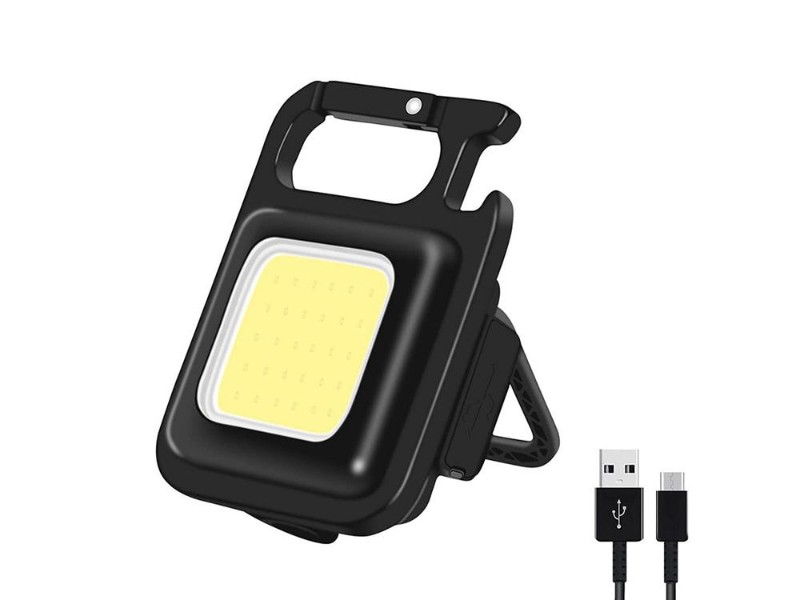 COB Rechargable Keychain Flashlight with 500 lumens