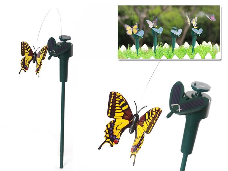 2Pcs Solar Powered Garden Flying Butterfly J