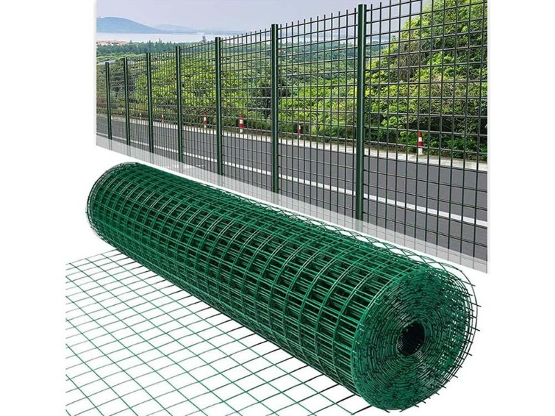 Green 1.2x30m PVC Coated Wire Netting Fence 60mm Grid