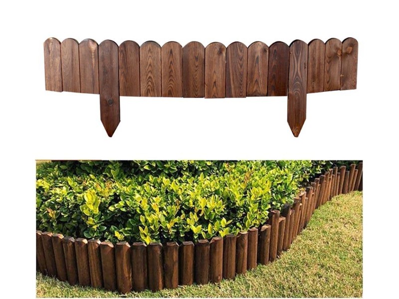 Garden Wooden Fence Landscape Edging Border