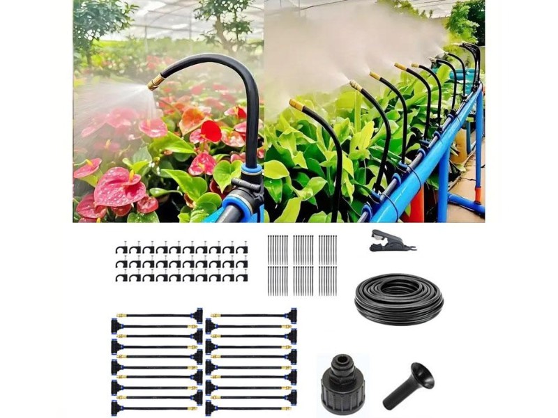 20M Drip Irrigation System Kit with 20pc Copper Nozzles