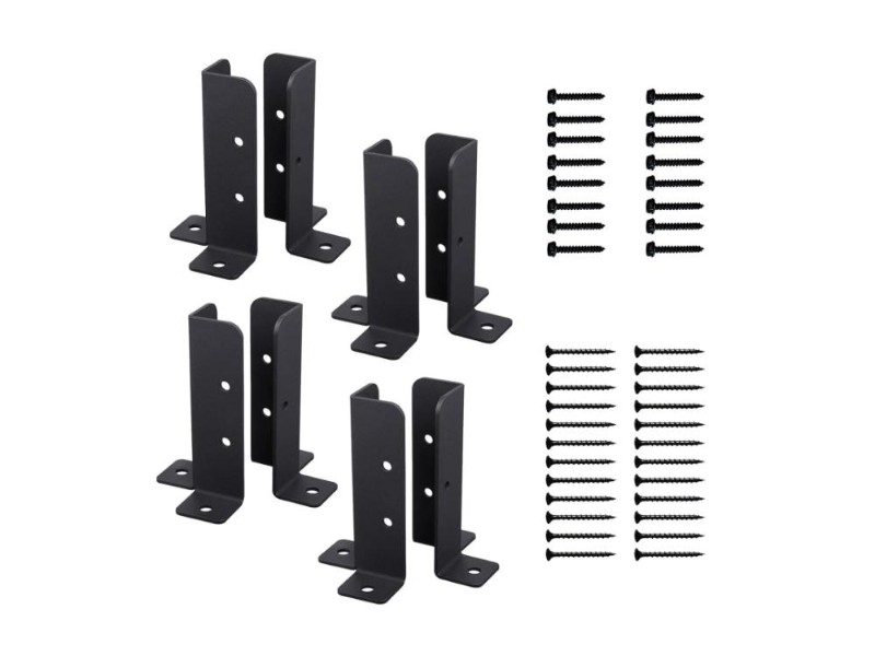 8x Adjustable Post Base | Deck Fence Bracket for 1.5"-4" Posts