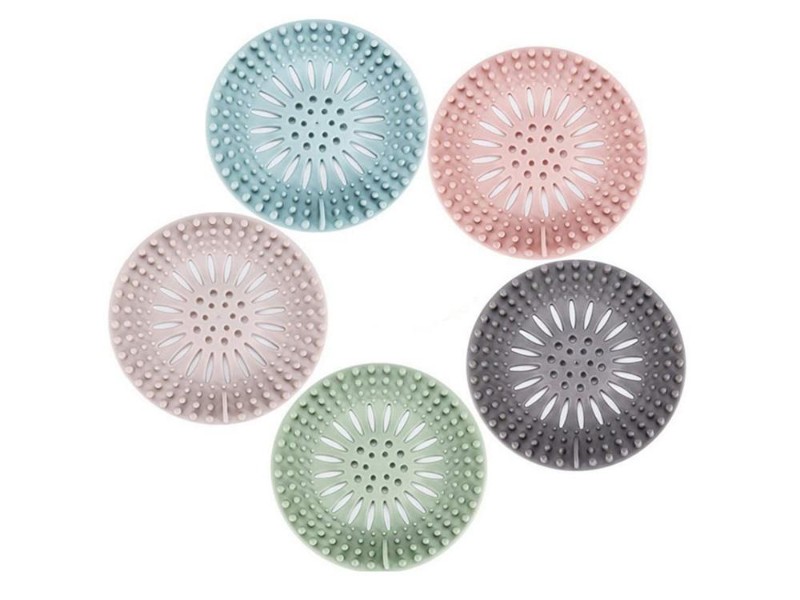 5pcs Bathroom Drain Hair Catcher Filter Bath Stopper