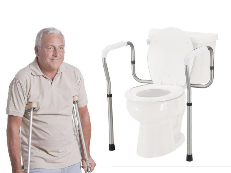 Adjustable Aluminium Toilet Safety Frame Rails