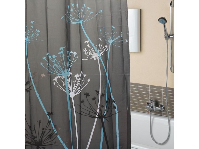 Dandelion Pattern Shower Curtain with Plastic Hooks