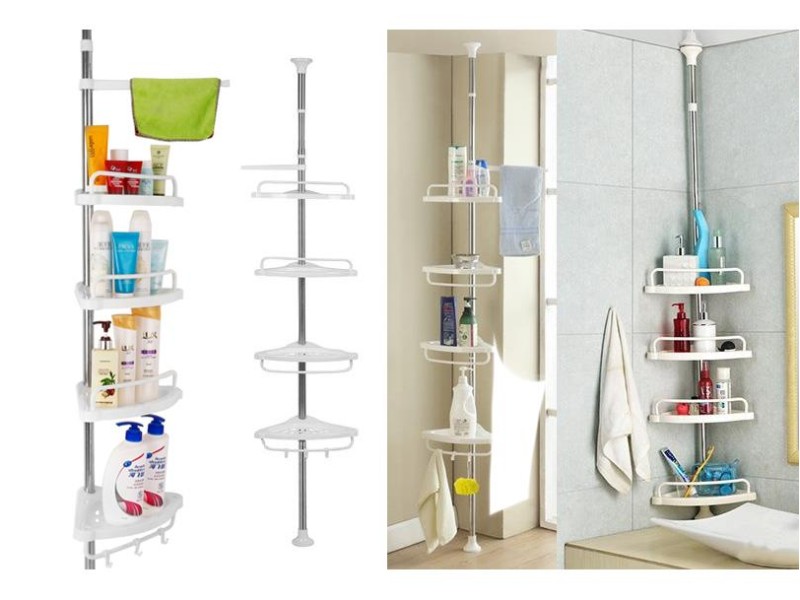 Bathroom Corner Shelf Shower Rack Organiser 4 Tier