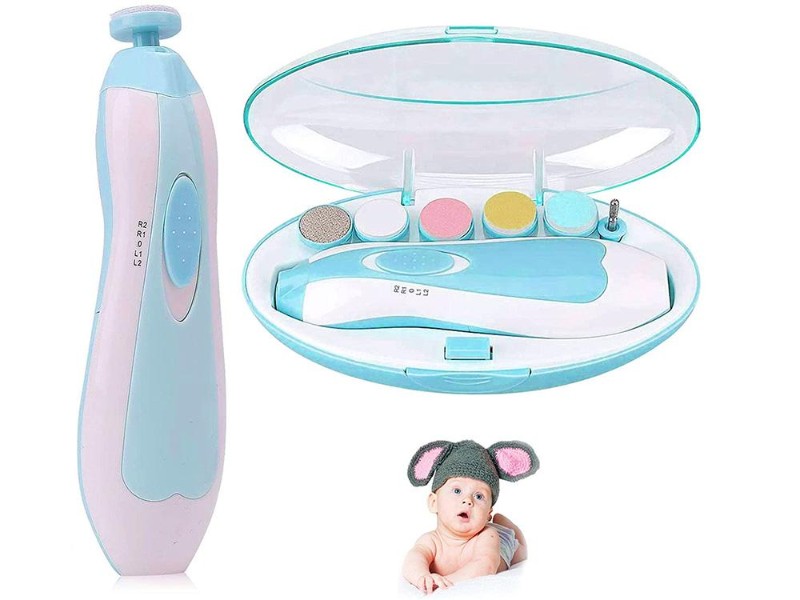 Baby Kids Nail File Electric Led Manicure Filing Kit