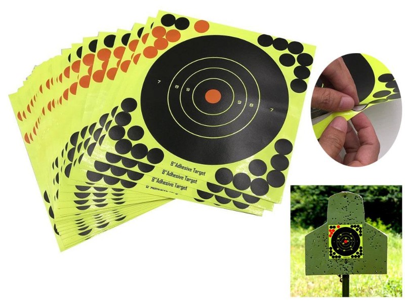 25OPCS 8 Inch Adhesive Paper Targets