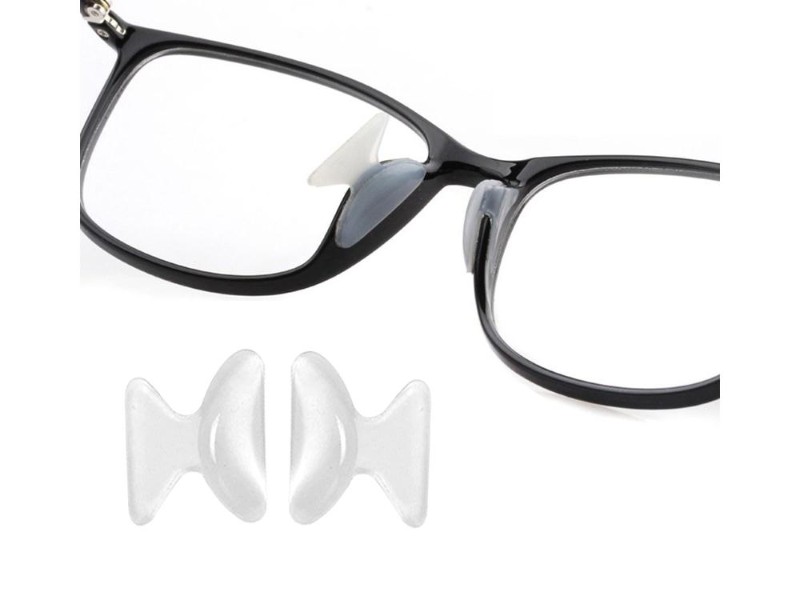 5 Pairs Anti-slip Silicone Glasses Pad on Nose-White