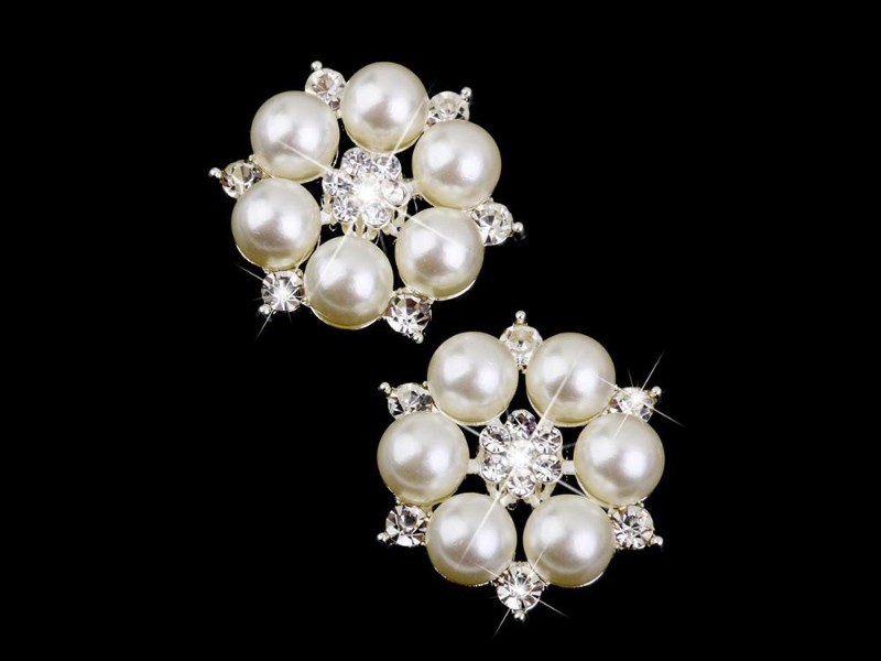 10PCS DIY Faux Pearl Button