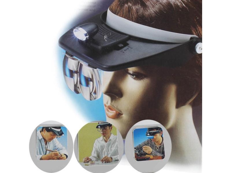 Headband Magnifier Visor Magnifying Glass (4 Lens)
