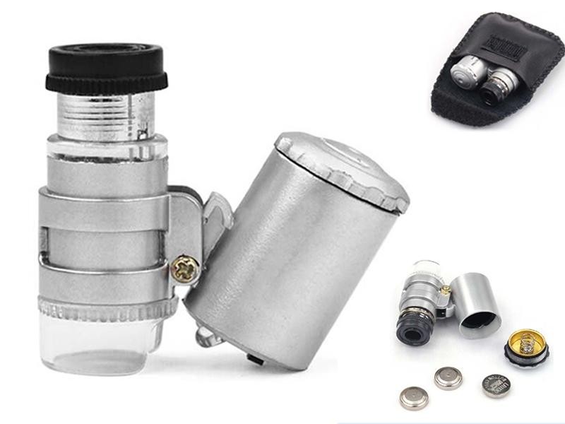 Mini 60x Jewellery Loupe Lighted Magnifier Microscope