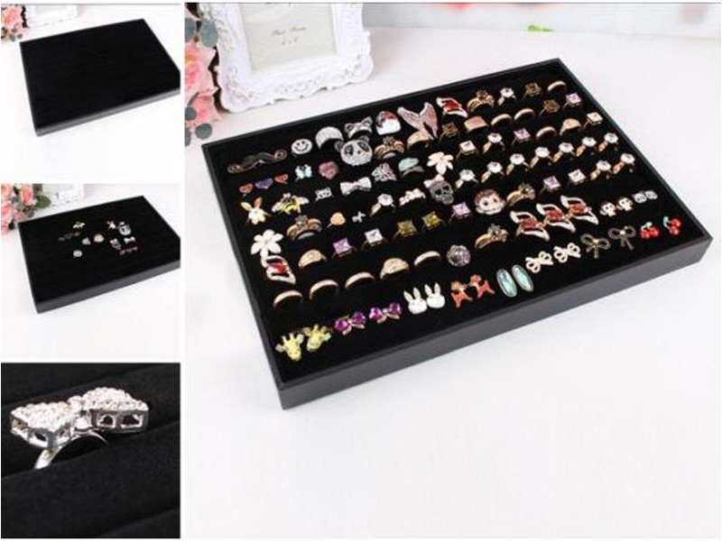 Jewellery Display Box (Black, 100 Slots)