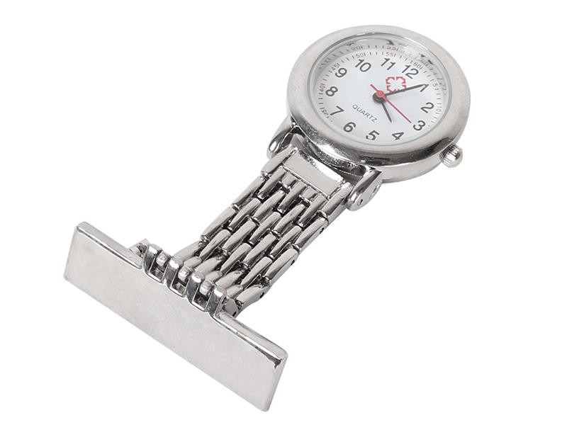 Steel Quartz Nurses Fob Watch
