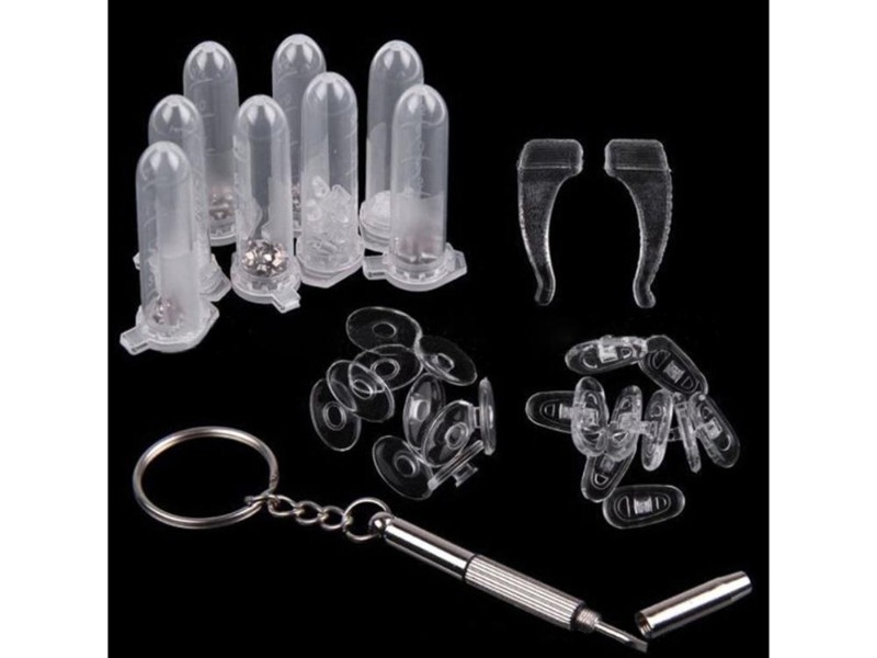 Eyeglass Repair Kit with Screws, Nuts & Nose Pads