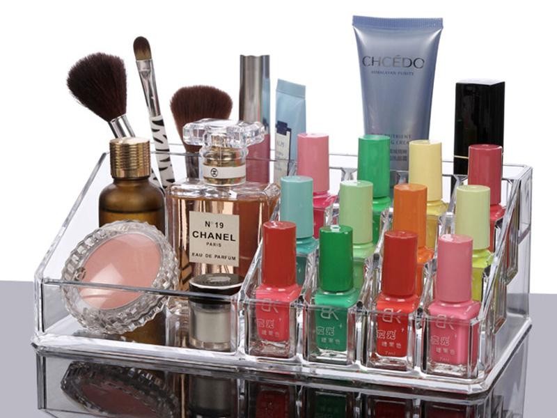 Clear Acrylic Makeup Organizer & Cosmetics Display