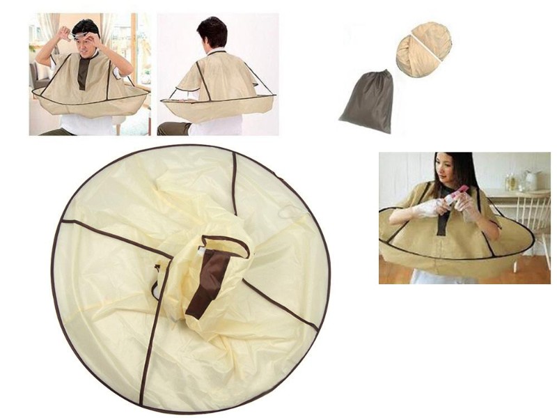 Khaki Handy Hair Cutting Cloak Cap