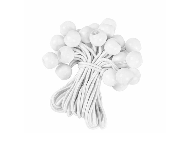 50pcs White Ball Bungees Hair Ties