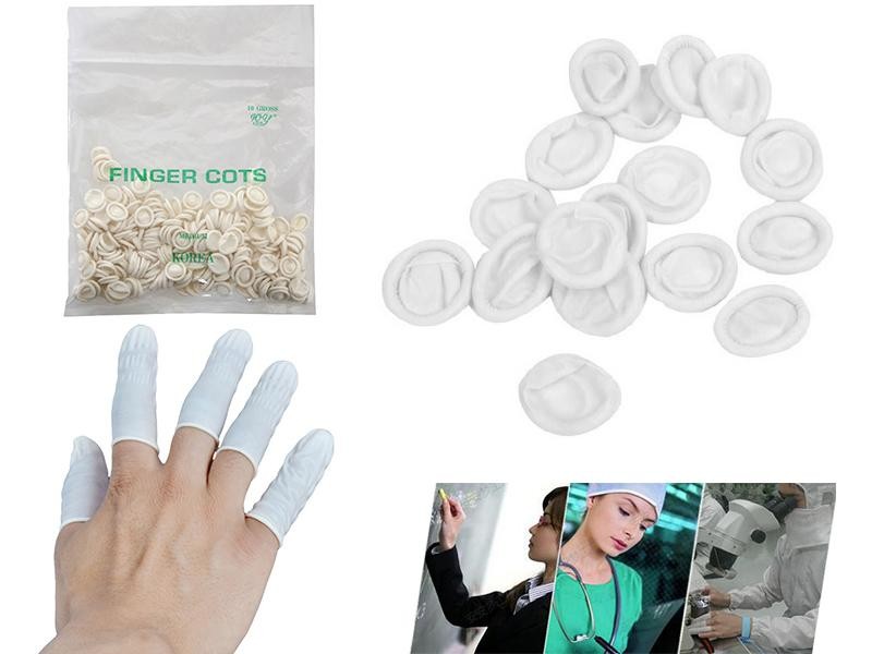 100pcs x Rubber Latex Fingercots Protectors