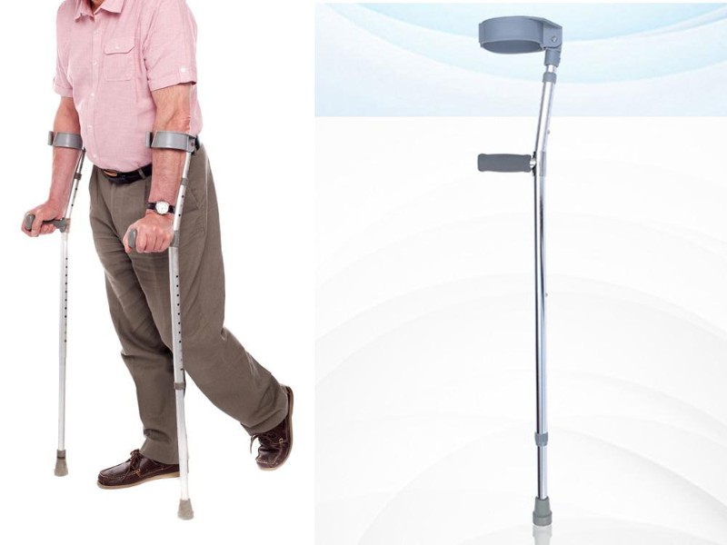 Medical Forearm Crutch - Adjustable Steel, Ergonomic Handle